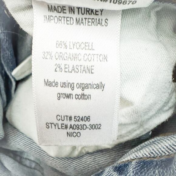 AGOLDE Nico Frayed Hem Button Fly Skinny Denim Jeans Size 28 - Picture 7 of 8